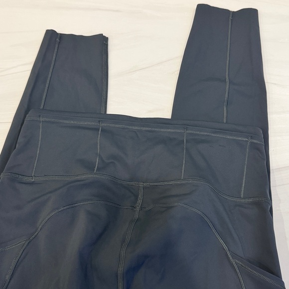 Lululemon Fast And Free Dark Gray Side Pocket Leggings Size 6 - Picture 5 of 7